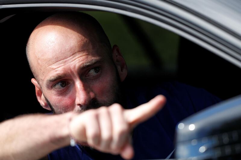 Chelsea's Argentinian goalkeeper Willy Caballero at the Cobham training facility on Wednesday. AFP