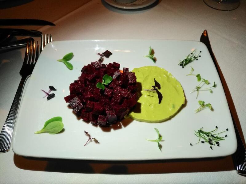 Ruth’s Chris Steak House’s new beet tartare stater swaps cool, crunchy beetroot in place of beef or tuna. Photo by Sanna Kontinen