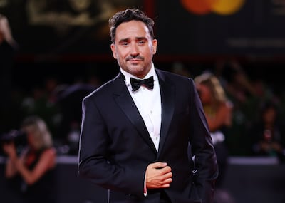 J A Bayona on the red carpet for Society Of The Snow at the Venice International Film Festival. Getty Images