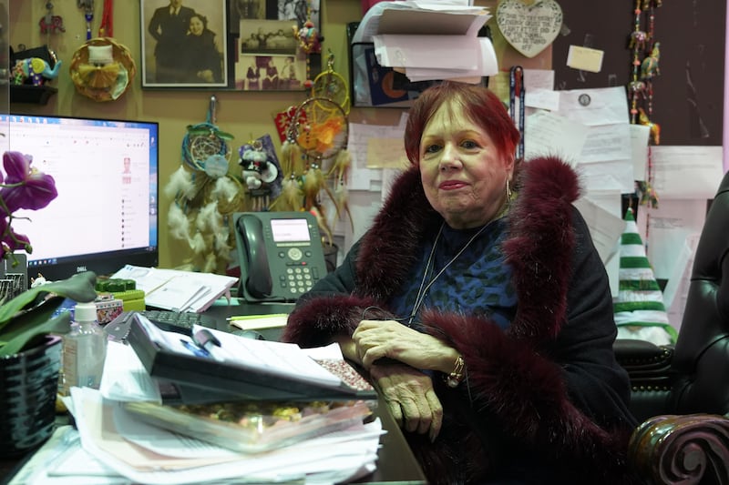Pat Singer, the president and founder of the Brighton Beach Neighbourhood Associate, poses for a photo in her office.