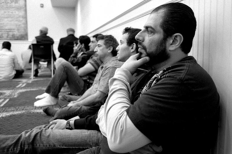 The faithful listen to an imam at an Islamic centre in Tennessee; The Mosque Foundation in Illinois; and an imam gives a sermon to a group of worshippers after Friday prayers at a mosque in Oklahoma City.