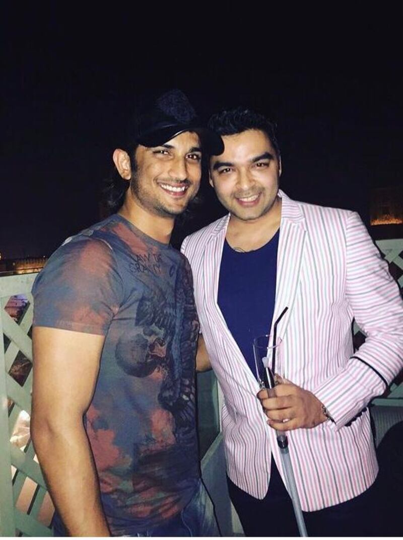 Sushant Singh Rajput and Varoin Marwah at their first meeting in Dubai in 2014. Courtesy Varoin Marwah 