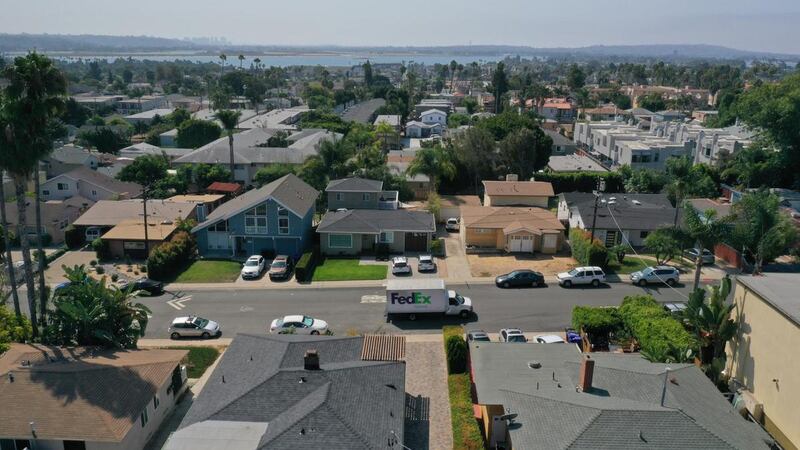 A neighbourhood in the Pacific Beach, California. Record-low mortgage rates attracted first-time homebuyers as well as those looking for more space in the fourth quarter of last year. Bloomberg 