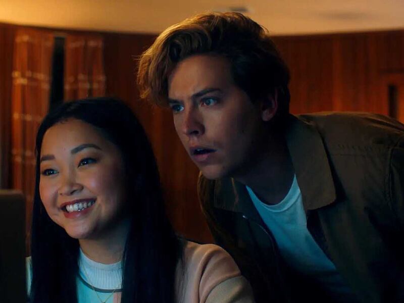 Lana Condor and Cole Sprouse play the lead in the sci-fi rom-com 'Moonshot'. Photo: Warner Bros Pictures