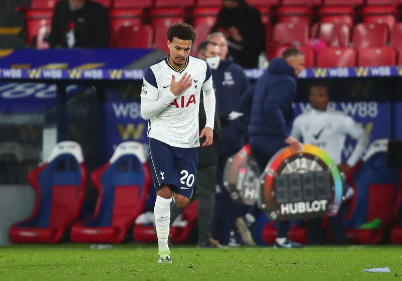 Dele Alli - (Bergwijn 85’) N/A: Stopped a Palace counter attack and won a free-kick in a dangerous area that would have led to a goal from Dier's shot if it wasn’t for a superb save from Guaita.