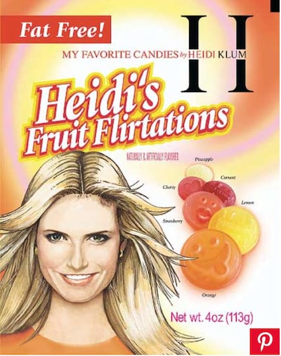 Heidi Klum's Fruit Flirtations. Pinterest