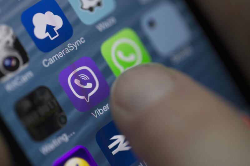 The Viber Internet messaging and calling service application is displayed on a smartphone in this arranged photograph taken in London, U.K., on Friday, Feb. 14, 2014. Rakuten Inc., the Japanese online retailer controlled by billionaire Hiroshi Mikitani, is buying the Viber Internet messaging and calling service for $900 million as it moves into social networking. Photographer: Simon Dawson/Bloomberg