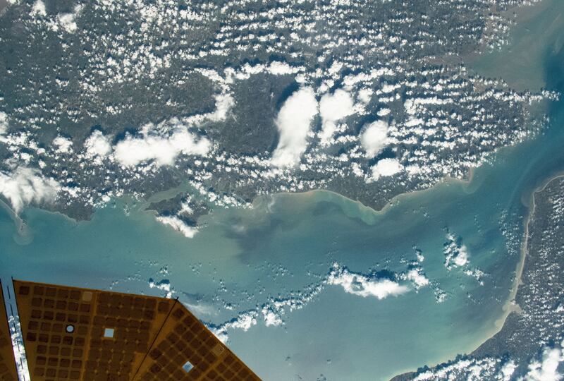 The English Channel captured by Dr Al Neyadi on April 18, 2023.
