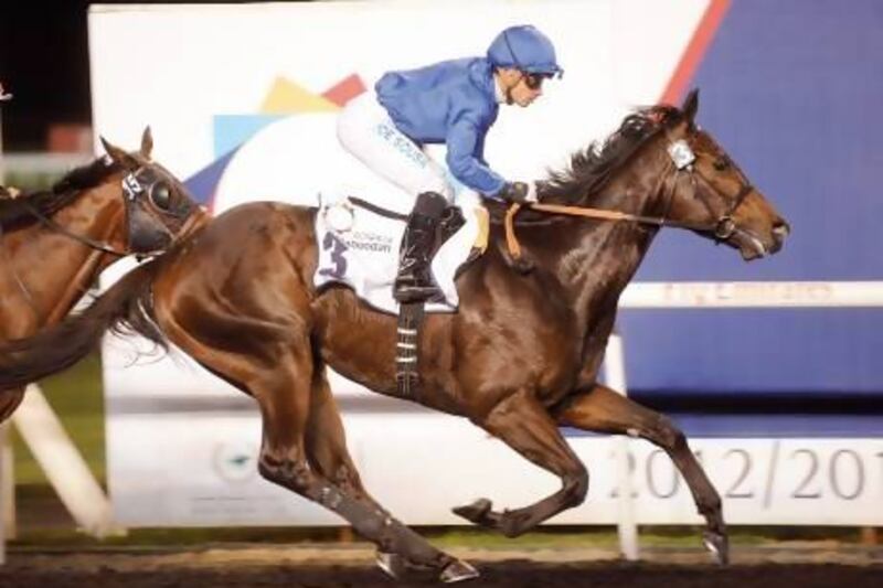 Jockey Silvestre De Sousa got trainer Saeed bin Suroor's good night started by taking Last Fighter to the winner's circle. Bin Suroor ended the night with three wins.