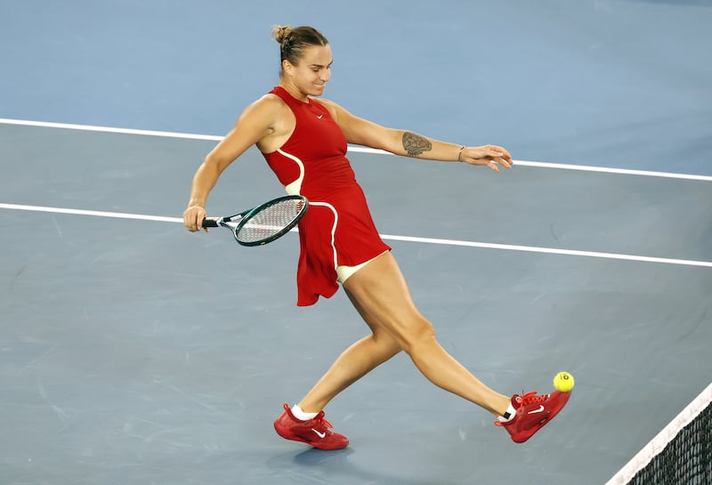 Aryna Sabalenka has won 13 games on the spin at the Australian Open. EPA