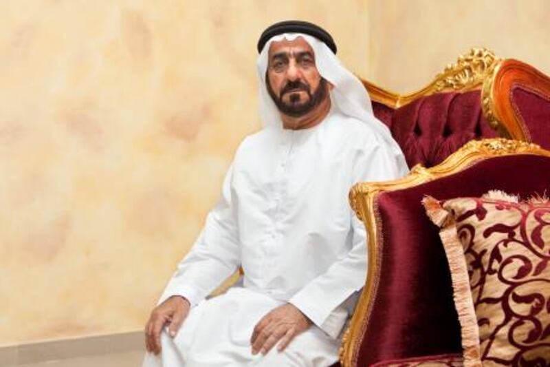 UAE - Ras Al Khaimah - Dec 05 - 2011:  Award recipient: Hasan Ali Mohammed Al Fuqaee, 60, pose for a portrait at his house. ( Jaime Puebla - The National Newspaper )
