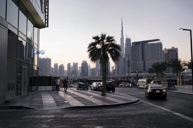 A glimpse of the Burj Khalifa from Dubai Design District. Anna Nielsen For The National.