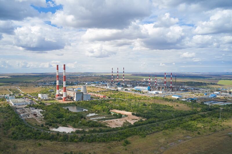 The Orenburg gas processing plant of Gazprom in the Orenburg Region, Russia. Without lucrative international contracts, Gazprom’s ability to subsidise gas for its home market will be undercut. Reuters
