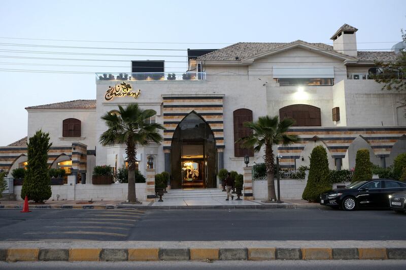 An exterior shot shows the Naranj restaurant in Amman, Jordan. (Salah Malkawi for The National)