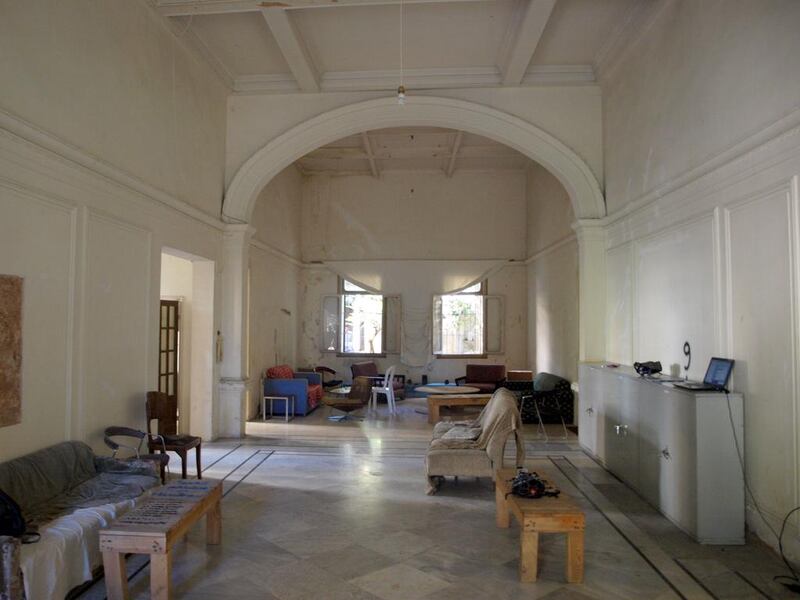 After years of searching for a space, he managed to meet Mansion’s owner, who agreed to allow Maasri to use the building rent-free for a period of five years. In return, the artists who work in the villa are gradually restoring it. Courtesy of Ghassan Maasri