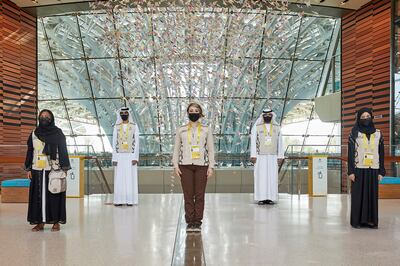 Volunteers at the World Fair site. Photo: Expo 2020 Dubai