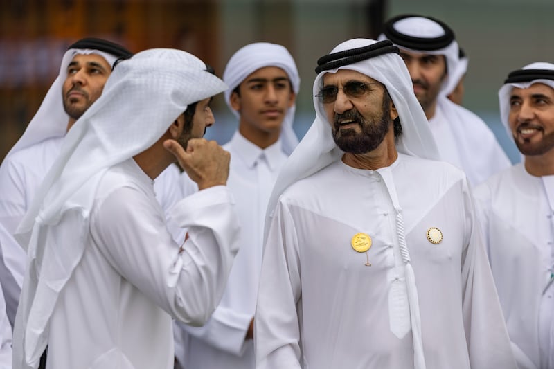 Sheikh Mohammed bin Rashid, Vice President and Ruler of Dubai, attends the Dubai World Cup at Meydan Racecourse. Getty Images