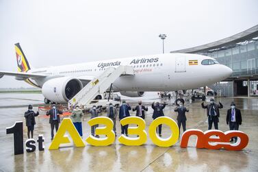 Uganda Airlines receives first A330neo in December 2020. Courtesy Airbus. 