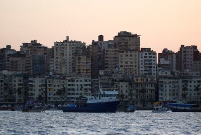 Fishing boats are seen docked in front of the shoreline in Alexandria, Egypt. Reuters