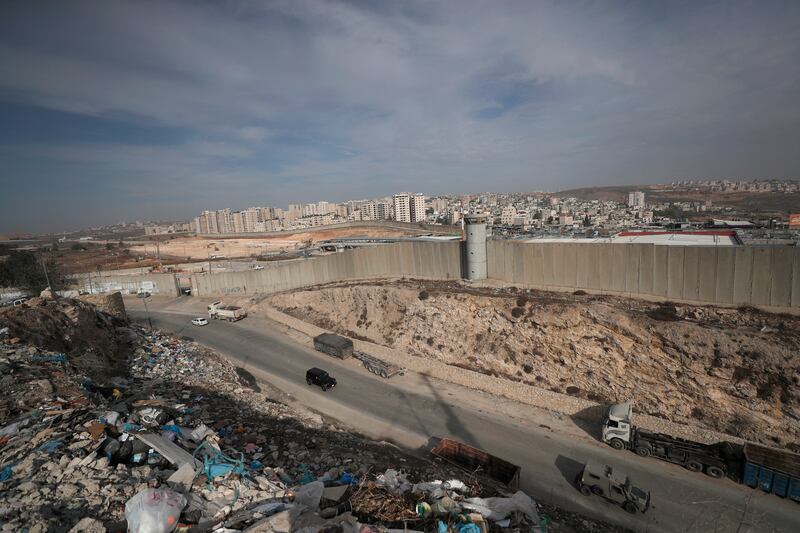 The Israeli separation wall in Jerusalem. EPA