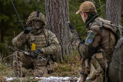 Members of the British Army's 1st Battalion The Royal Welsh carry out training exercises in Estonia. Photo: British Army / Twitter