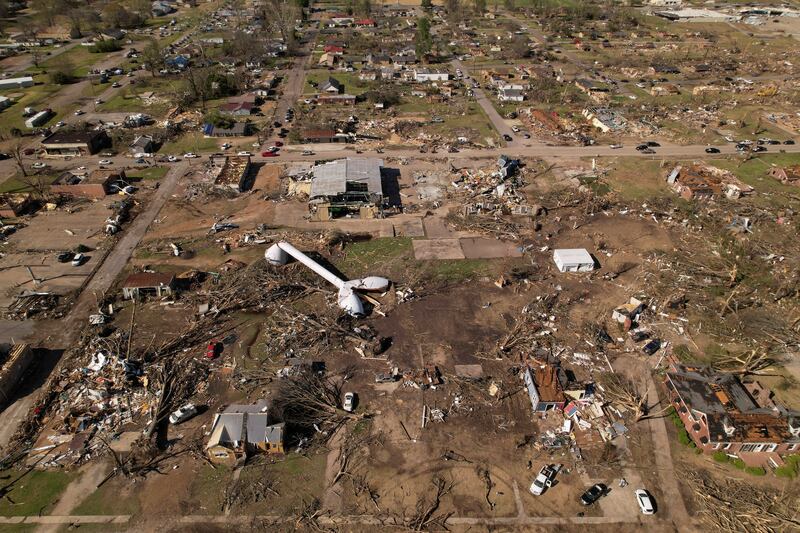 The devastation caused by the tornadoes in Rolling Fork Reuters