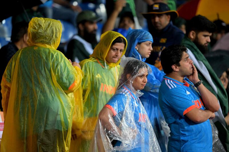 Fans were left disappointed as Saturday's match was washed out. AFP