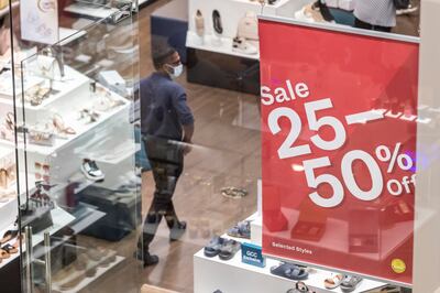Deals at Mall of The Emirates, Dubai. Antonie Robertson / The National


