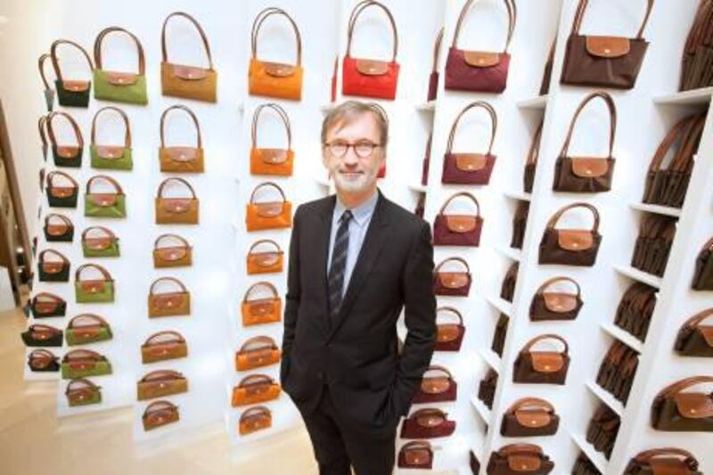 Dubai, United Arab Emirates, Sep 25, 2012 -  Longchamp CEO Jean Cassegrain, pose for a portrait at the new store at mall of the emirates. ( Jaime Puebla / The National Newspaper )
