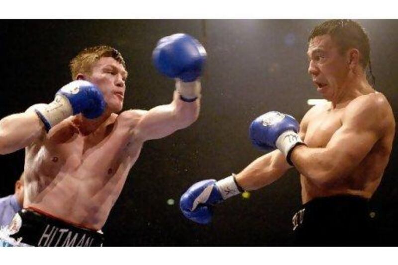 Ricky Hatton's, left, victory over Kostya Tszyu, right, in June 2005 to win the light welterweight title was one of the biggest of his career.