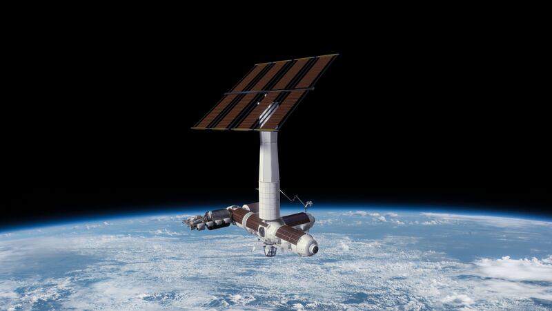 Space infrastructure company Axiom is planning to launch a commercial module to the International Space Station (ISS) that would become its own independent station once the ISS retires. Photo: Axiom Space