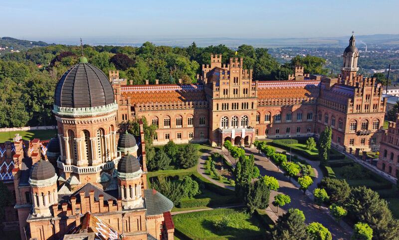 Residence of Bukovinian and Dalmatian Metropolitans -  Built by Czech architect Josef Hlavka between 1864 and 1882. Date of Unesco inscription: 2011. Photo: Wikimedia Commons