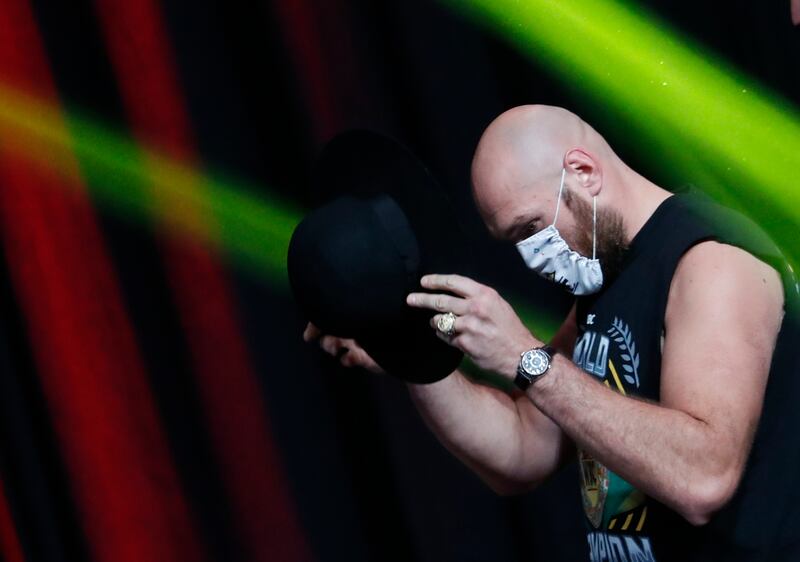 Tyson Fury after the official weigh-in. Reuters