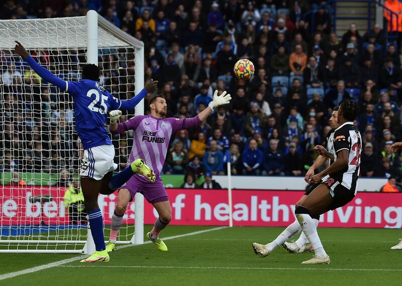 Newcastle's goalkeeper Martin Dubravka makes a save. AP