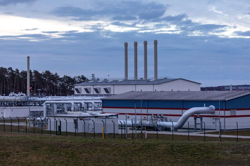 The gas receiving station of the halted Nord Stream 2 project in Lubmin, Germany. Europe plans to wean itself off Russian fossil fuels with alternate supplies. Photographer: Krisztian Bocsi / Bloomberg