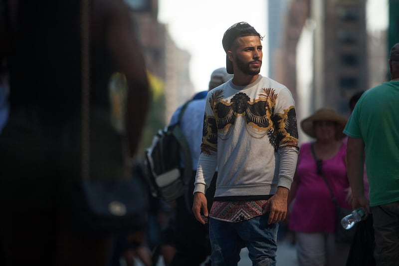 AUGUST 15, 2015 - NEW YORK, NY: Adam Saleh, who has attracted a considerable online following with his YouTube videos, poses for a portrait in Manhattan on August 15, 2015. (Dave Sanders for The National) *** Local Caption ***  ds81515-adamsaleh12.jpg