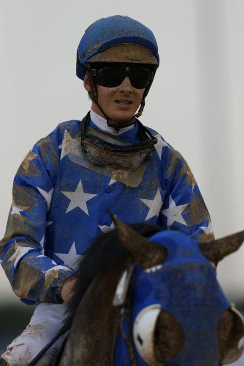 Harry Bentley rides Reda and celebrates winning of the second race. Reuters stringer