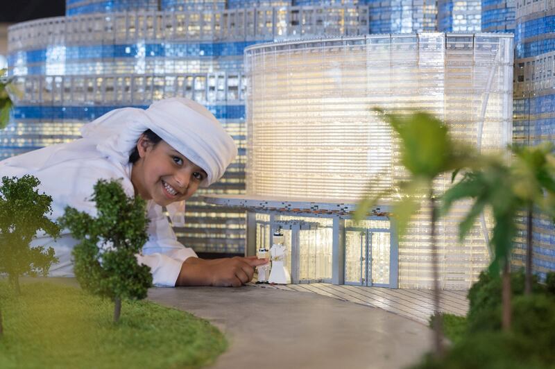 Dubai welcomed special guest, beloved Emirati youth Mohammed bin Ahmed Jaber Al Harbi to officially unveil the world's tallest Lego building structure: Burj Khalifa in Miniland. The display came complete with a model figure of Al Harbi entering the tower. 

