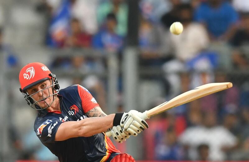 (FILES) In this file photo taken on April 14, 2018 Delhi Daredevils cricketer Jason Roy plays a shot during the 2018 Indian Premier League (IPL) Twenty20 cricket match between Mumbai Indians and Delhi Daredevils at Wankhede Stadium in Mumbai. Indian Premier League team Delhi Capitals have signed up Australian all-rounder Daniel Sams as a replacement for England's Jason Roy for the T20 tournament starting next month in the United Arab Emirates. - ----IMAGE RESTRICTED TO EDITORIAL USE - STRICTLY NO COMMERCIAL USE----- / GETTYOUT
 / AFP / PUNIT PARANJPE / ----IMAGE RESTRICTED TO EDITORIAL USE - STRICTLY NO COMMERCIAL USE----- / GETTYOUT
