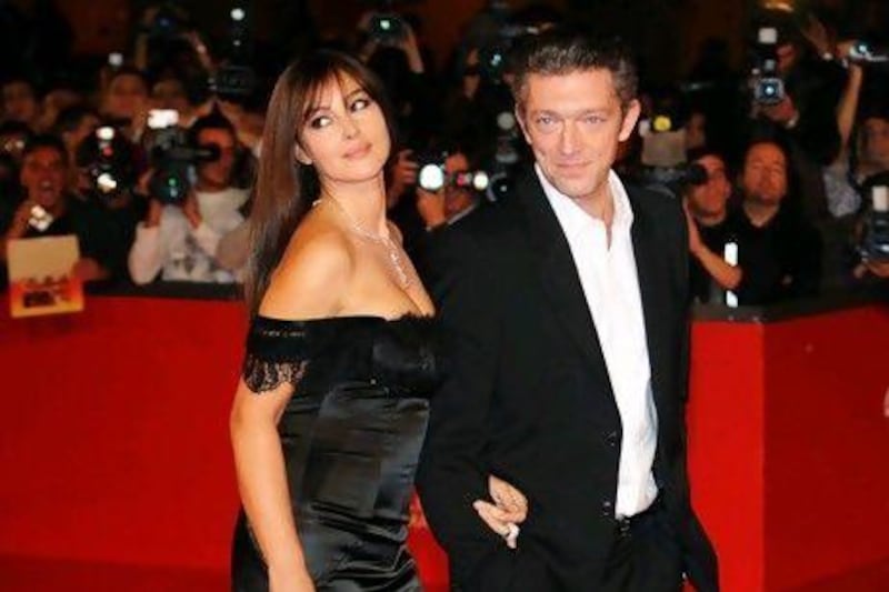 Bellucci and Vincent Cassel attend a film premiere in Rome in 2008.