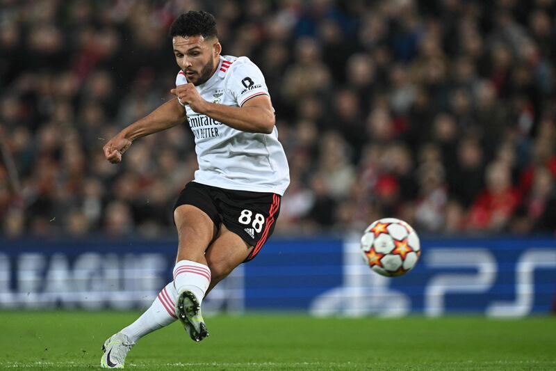 Goncalo Ramos - 6. The Portuguese drifted out of the game for spells but levelled the scores in the first half. Bernardo replaced him with 12 minutes to go. AFP