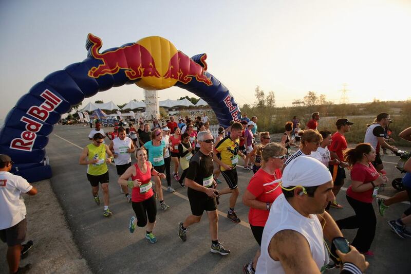 Participants at the start of the Wings for Life World Run in Dubai on Sunday. Francois Nel / Getty Images / May 4, 2014