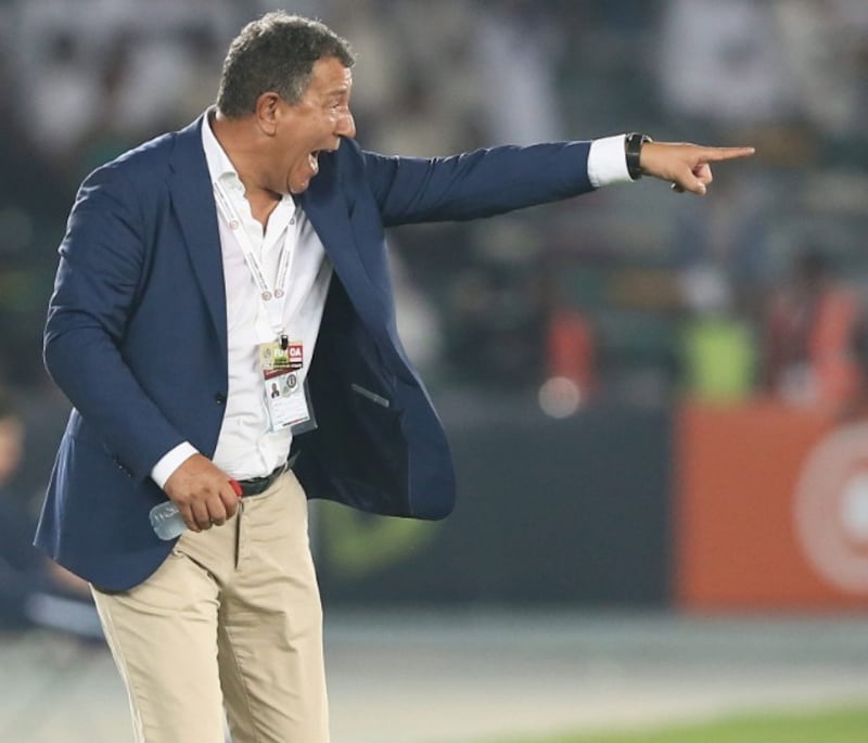 Henk ten Cate, pictured during last year's President's Cup final, is attempting to guide Al Jazira to a successful defence of the trophy. They face Abu Dhabi rivals Al Wahda on Wednesday night for a place in the semi-finals. Mostafa Reda / Aletihad