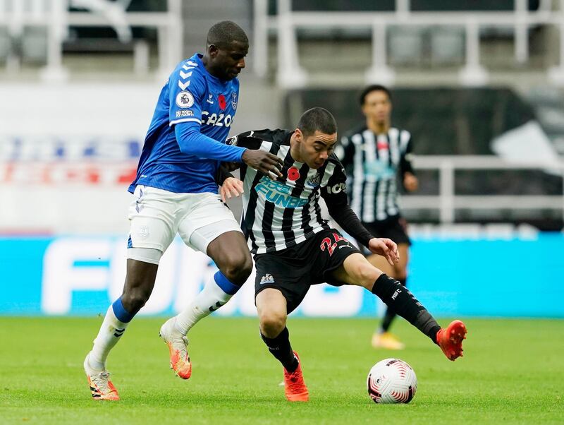 Miguel Almiron - 7: A few positive attacking bursts out of midfield with one lovely turn and run that started the move for Saint-Maximin’s great chance in first half. Relentless workrate from Paraguayan. Reuters