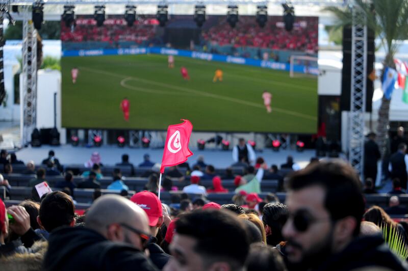 Tunisians flock in huge numbers to watch the World Cup in cafes and public spaces to cheer on their team. AP
