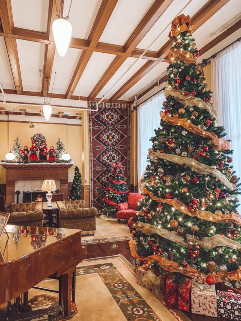 Each of the five signature suites at the Hotel Colorado features a decorated tree and holiday lighting. 