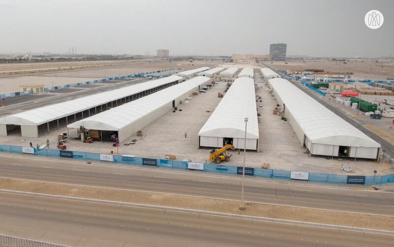 The field hospital built at Mohamed bin Zayed City. Photo: Abu Dhabi Government Media Office