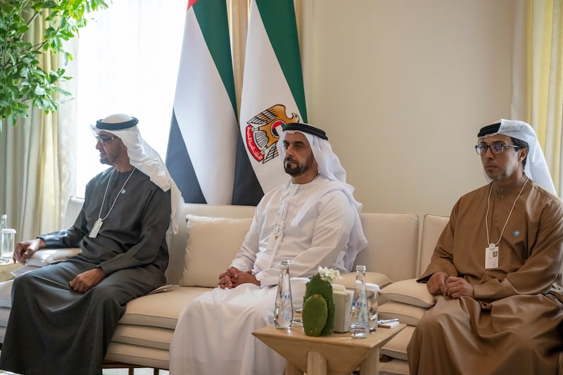 Sheikh Mohamed, Sheikh Saif and Sheikh Mansour attend a meeting with Sheikh Ahmad, Prime Minister of Kuwait