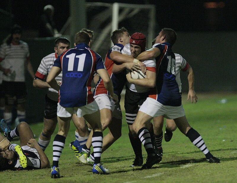 Abu Dhabi Saracens beat Jebel Ali Dragons last weak 16-7, a landmark victory for the young club. Jeffrey E Biteng / The National