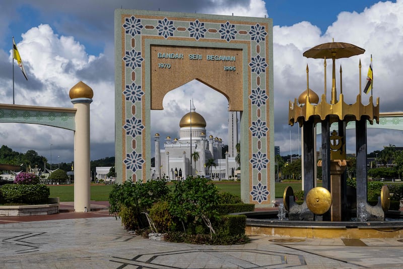 The Sultan Omar Ali Saifuddien Mosque in Bandar Seri Begawan, where the solemnisation ceremony took place. AFP